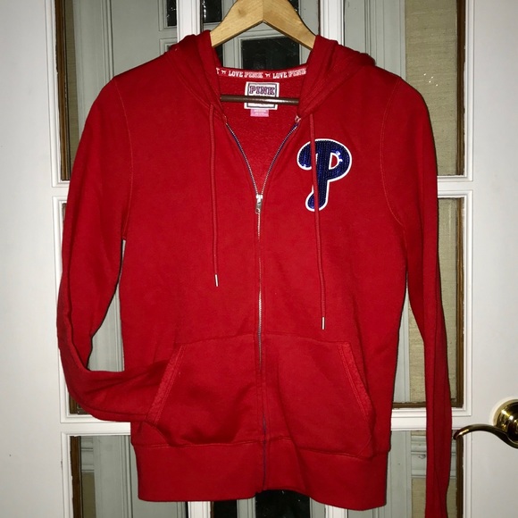 PINK Victorias Secret Take Me Home Phillies Zip Up - Picture 1 of 5